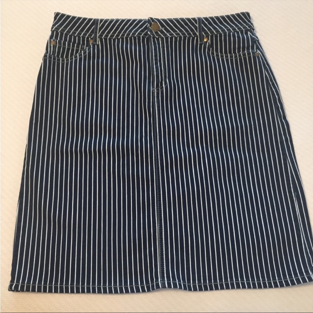 NWOT Est. 1946 Denim striped Skirt. 12